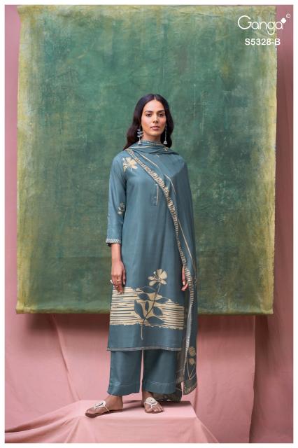 Ganga delissa 5328 silk dress material wholesale in bangalore